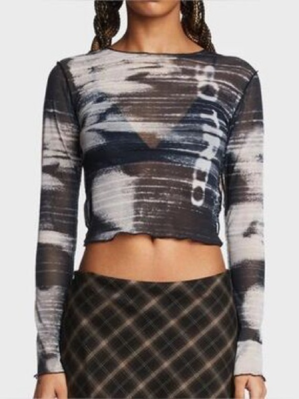 Minga London "Electric Angel" Mesh Crop Top – BNWT XS